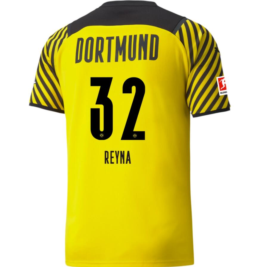 2021/22 Borussia Dortmund Home Kit Soccer Jersey GIOVANNI REYNA #32